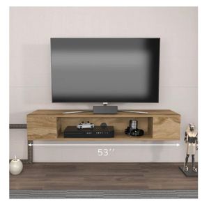 Mesa Flotante de TV 70" TU MESITA Milton Melamina 18mm color Marrón