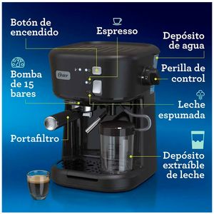 Cafetera Espresso y Capuccino Oster BVSTEM5501B Negro