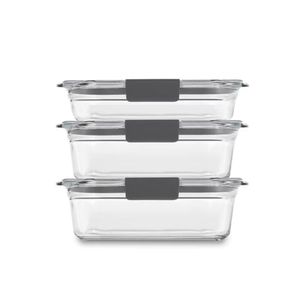Set Hermeticos Rubbermaid Brilliance Vidrio 6 piezas