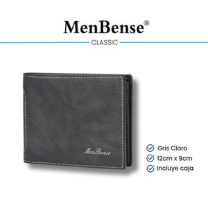 Billetera de cuero Menbense - Elegante M2 - Negro