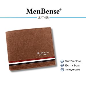 Billetera de cuero Menbense - Elegante M4 - Beige