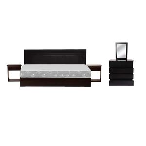 Dormitorio King Orquidea 2 Veladores Colchon Comoda HogarySpacios