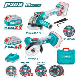 Combo Amoladora Angular + Amoladora Recta 20v Total TOSLI23120215