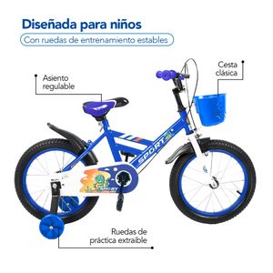 Bicicleta para Niños con Canasta Aro N° 12 Azul A41