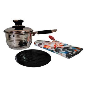 Set de Ollas Suprema 14 Piezas SU-TC020-14PC Acero Inoxidable Negro