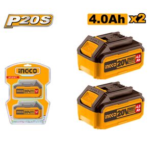 Combo de 2 Baterias de Litio de 4ah Industrial Ingco COSLI240312