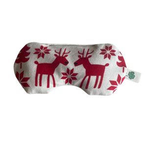 Pack Relajante Navideño: Antifaz Terapéutico + Almohadilla Estándar de Semillas Natuterapia (Renos)