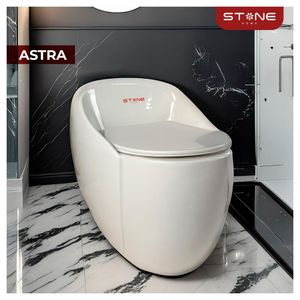 Inodoro One Piece Minimalista Redondo Astra Blanco Stone