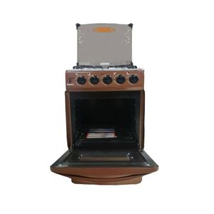 Concina a Gas con Tapa de Vidrio 4H y Horno Fadic Sami Cobre