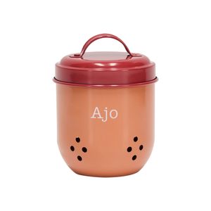 Canister Enlozado para Ajos 9,5x12,5 cm