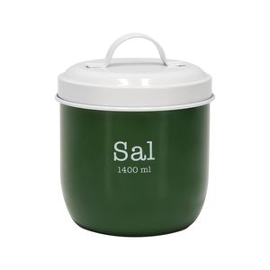 Canister Enlozado para Sal 12x12 cm