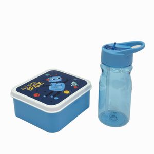 Set Lonchera Robot Azul