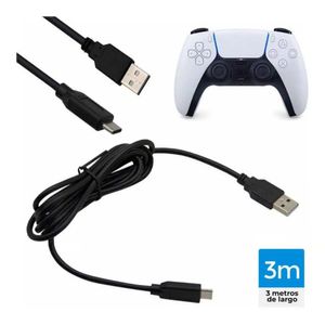 Cable Para Cargar Mando Ps5 De 3 Metros Carga Rápida