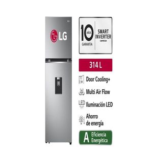 Refrigeradora LG 314L No Frost Top Freezer con Door Cooling GT31WPP Plata