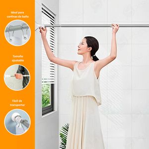 Barra Extensible para Cortina de Baño