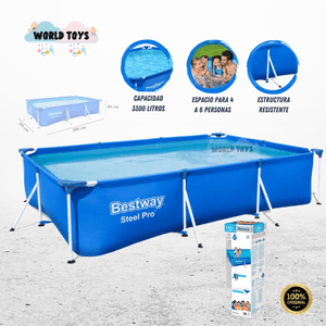 Piscina Rectangular Bestway Steel Pro Azul