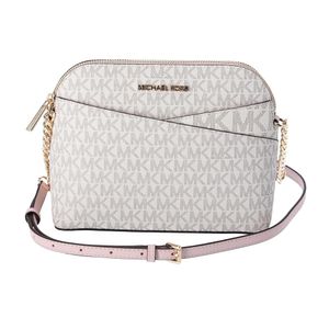 Michael Kors Jet Set Bolso bandolera mediano de cuero Rosa Vainilla Blush