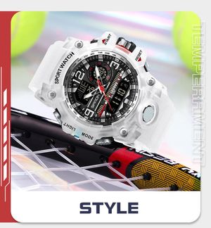 Reloj Deportivo Sanda 3133 Resina Análogo-Digital Transparente