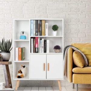 Librero Nacion Muebles Adara Color Blanco