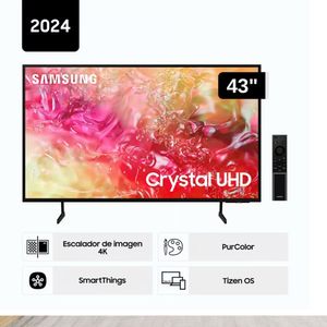 Televisor de 43" Smart Tv 4K UHD Tizen OS 2024 Samsung 43DU7000 + Soundbar HW-C400