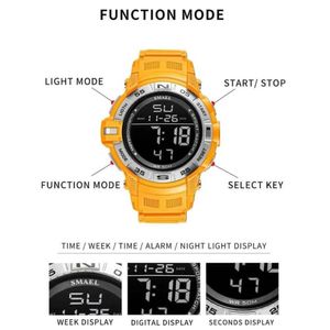 Reloj Deportivo SMAEL 1511 Digital Resina Amarillo