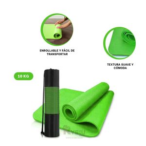Mat 10mm Enrrollable de Goma Eva en Color Verde