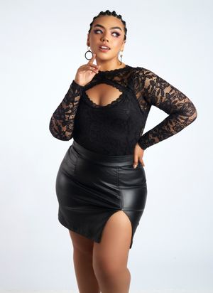 Falda Nueva Nicol Negro Miss Lady