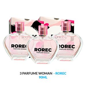Vaporisateur Natural Spray Eau de Parfum Rorec Parfume Woman 3 Unidades