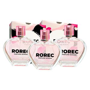 Vaporisateur Natural Spray Eau de Parfum Rorec Parfume Woman 3 Unidades