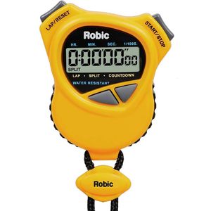 Cronómetro Robic 1000W Alta Precisión Conteo Regresivo 01/100 Amarillo