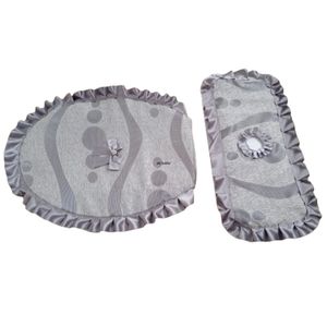 Set de Baño Funda de Tapa en Plomo Gris