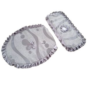 Set de Baño Funda de Tapa en Plomo Gris