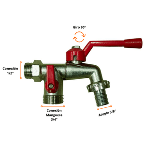Caño para Lavandería Doble Salida C&A 126202