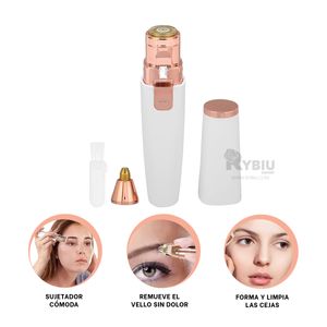 Depilador Portatil para Cejas en Blanco Y+Papel de Regalo