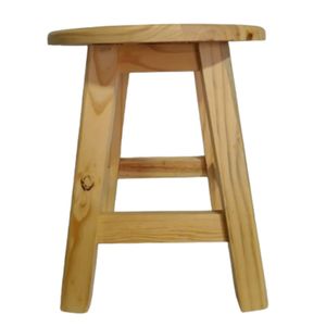 Banquito de Madera Redondo Bustin en Natural