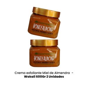 Crema Exfoliante Miel De Almendra Wokali 600gr 2 Unid