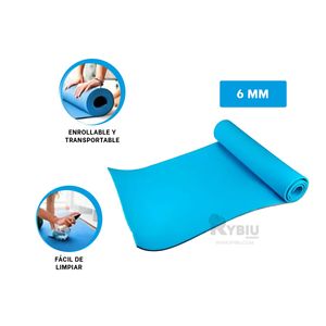 Mat Perfecto para Realizar Yoga de Color Celeste
