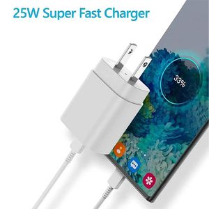 Cargador Samsung 25W con Cable Tipo C a C  - Blanco