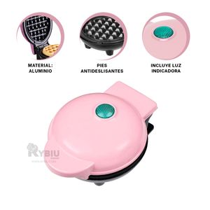 Mini Waflera Cocina en Color Rosado Y+Agendita