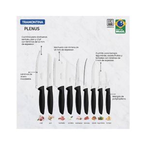 Juego de Cuchillos TRAMONTINA Ace. Inox. 9 PZ