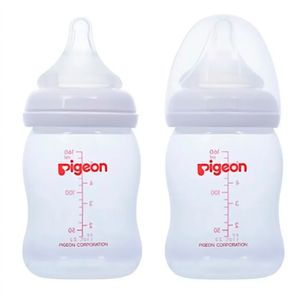 Biberón Pigeon Peristálticplus Boca Ancha 160ml Pack X 2