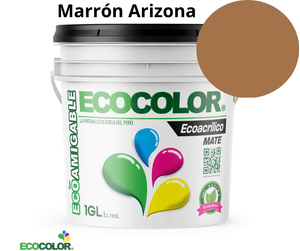 Pintura Ecológica ECOACRILICO MATE 1 Galón Marrón Arizona