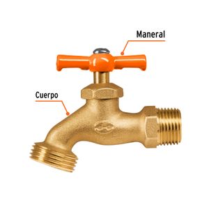 Caño Jardinero 1/2" de Bronce en Blíster Truper 13147