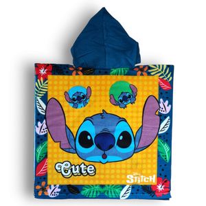 Toalla Poncho con Capucha Disney Stitch Microfibra