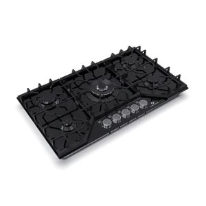 Cocina Encimera Empotrable de 5 Honilla Indurama EGASI-905CGNE Negro
