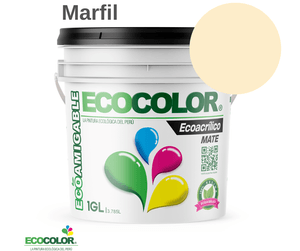 Pintura Ecológica ECOACRILICO MATE 1 Galón Marfil