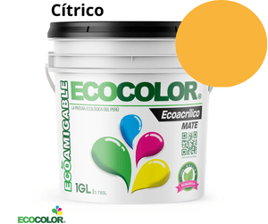 Pintura Ecológica ECOACRILICO MATE 1 Galón Cítrico