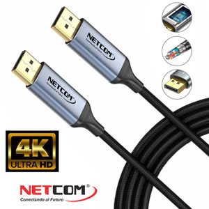 Cable Displayport a Displayport Netcom Pvc Macho 10 Metros 4k DP a DP