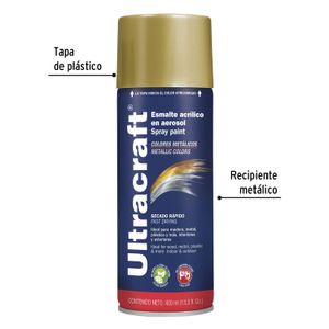 Pintura Spray Color Oro premiun Ultracraft 40028