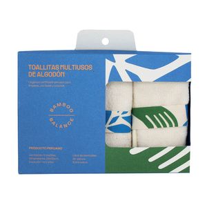 Toallitas Multiusos de Algodón Orgánico para Bebés y Adultos Bamboo Balance Tripack